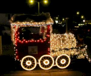 Clow Valve Train Rides in Annual Christmas Parade